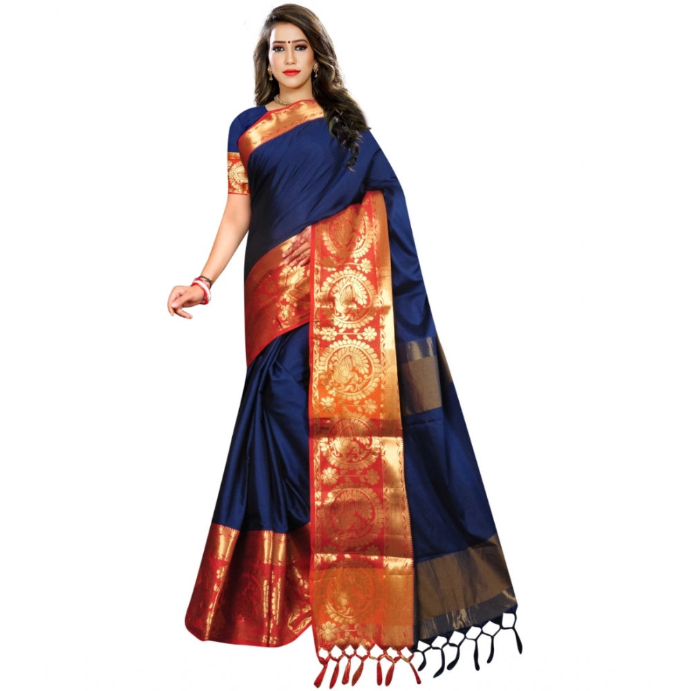 Superb Jacquard Woven Saree With Blouse Piece