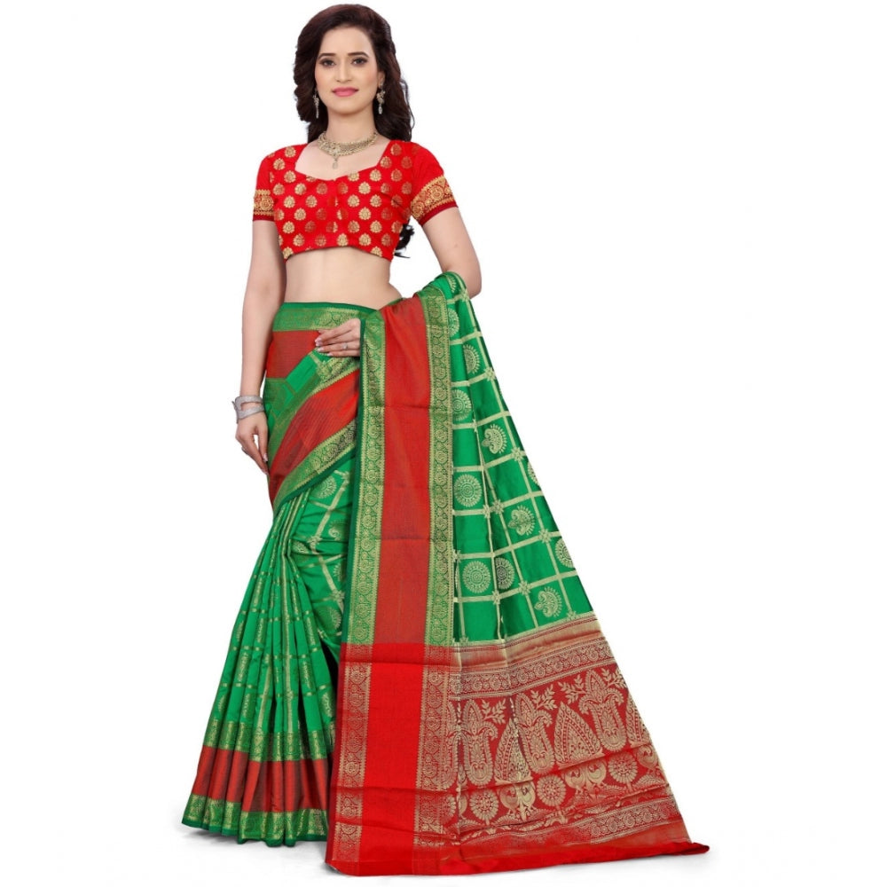 Glorious Jacquard Woven Saree With Blouse Piece