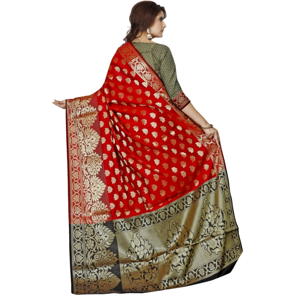 Tremendous Jacquard Woven Saree With Blouse Piece