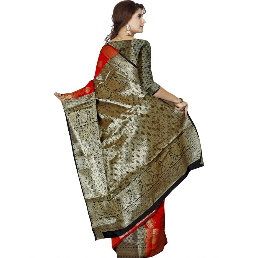 Tremendous Jacquard Woven Saree With Blouse Piece