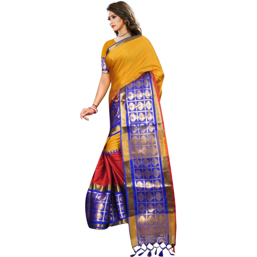 Glorious Jacquard Woven Saree With Blouse Piece