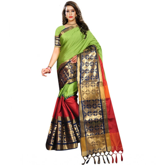 Glorious Jacquard Woven Saree With Blouse Piece