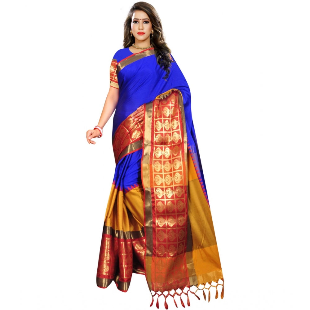 Superb Jacquard Woven Saree With Blouse Piece