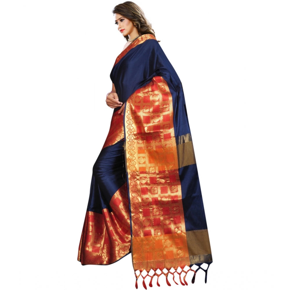 Superb Jacquard Woven Saree With Blouse Piece