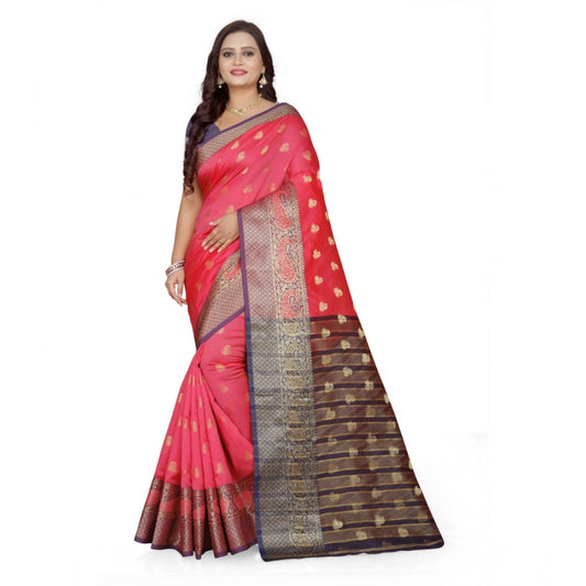 Glorious Jacquard Woven Saree With Blouse Piece