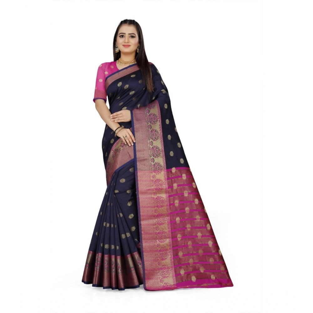 Superb Jacquard Woven Saree With Blouse Piece