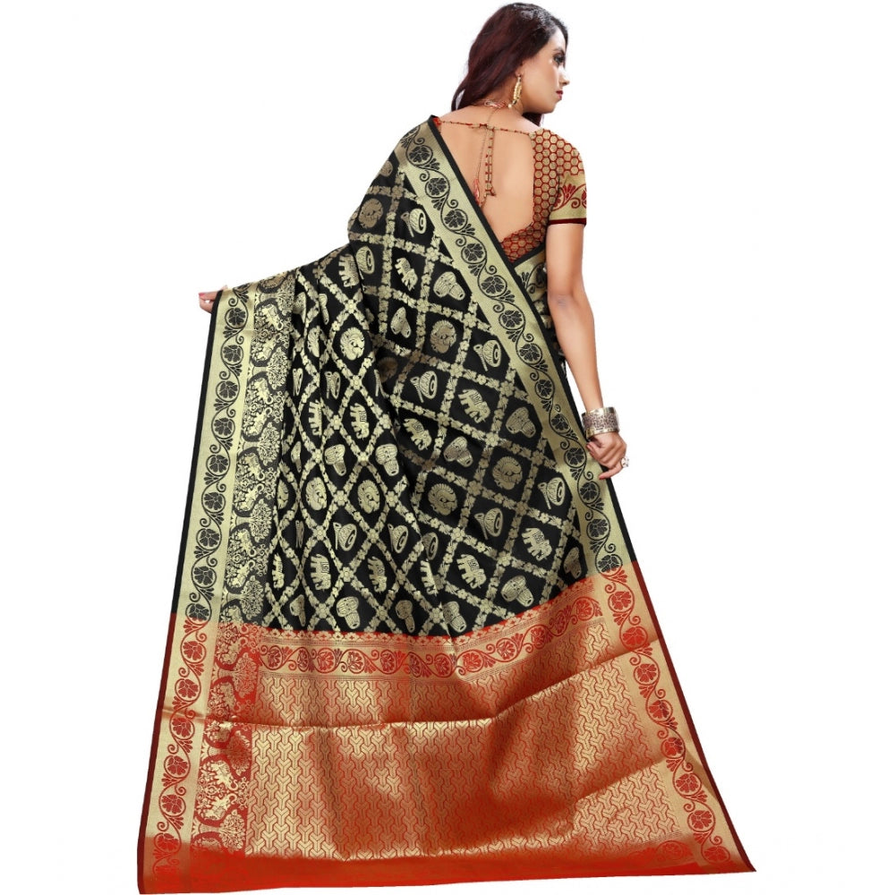 Superb Jacquard Woven Saree With Blouse Piece