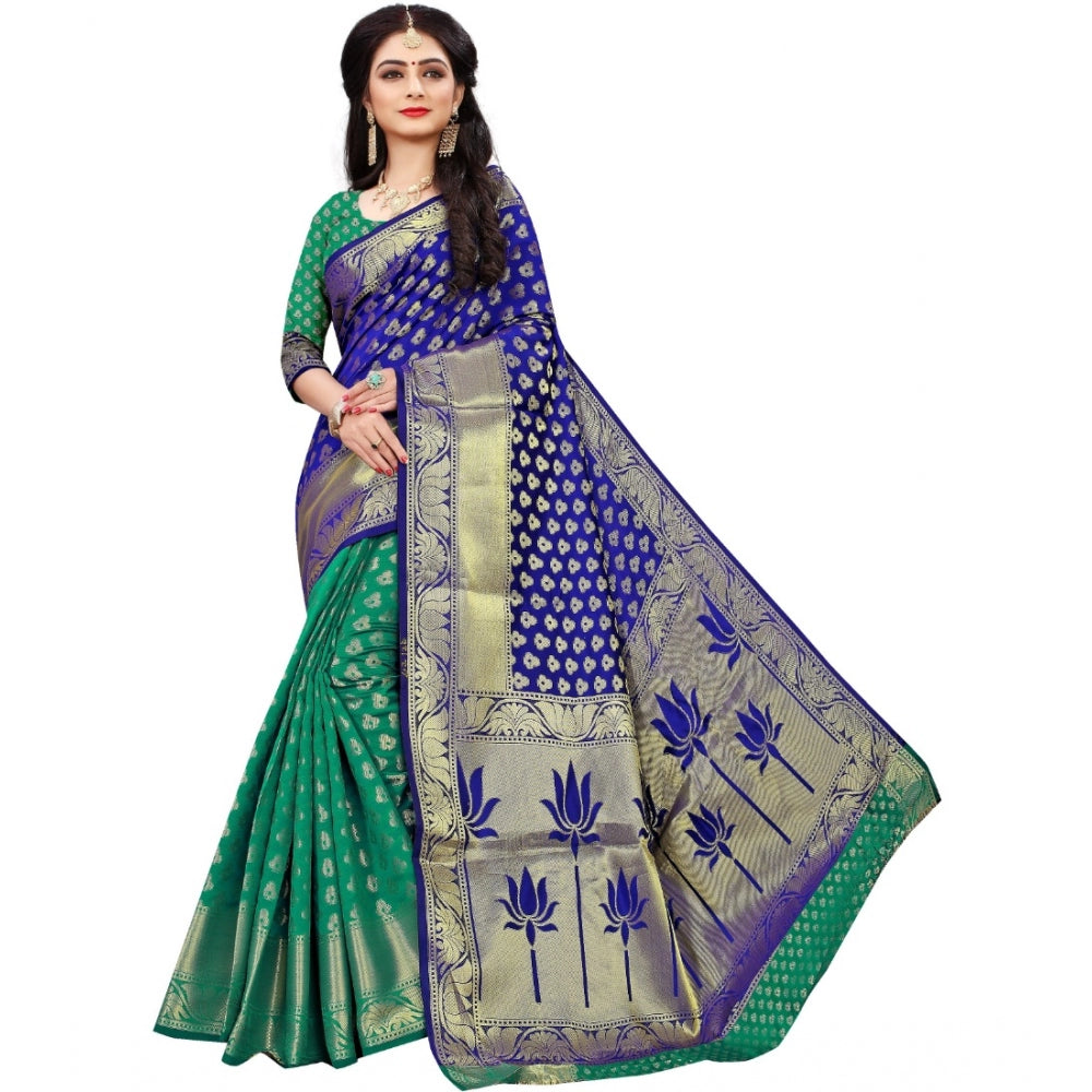 Glorious Jacquard Woven Saree With Blouse Piece