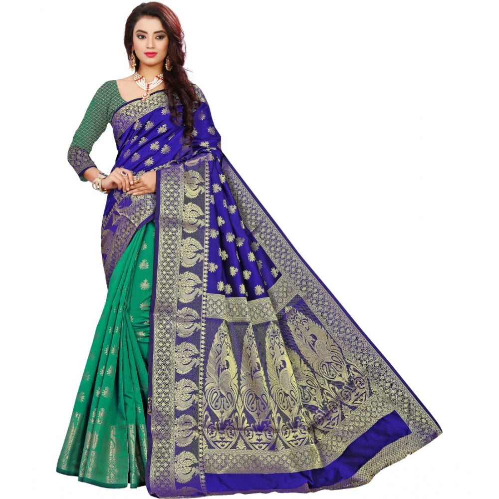 Superb Jacquard Woven Saree With Blouse Piece