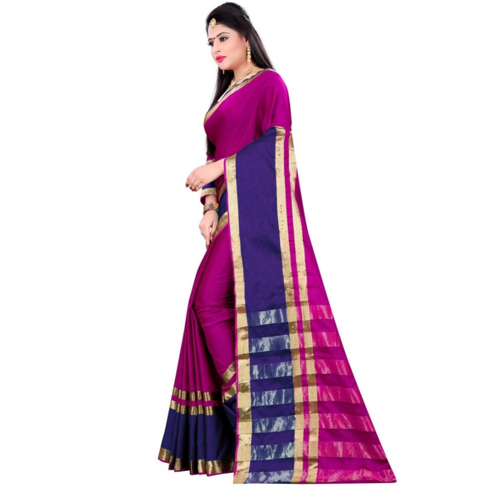 Tremendous Jacquard Woven Saree With Blouse Piece