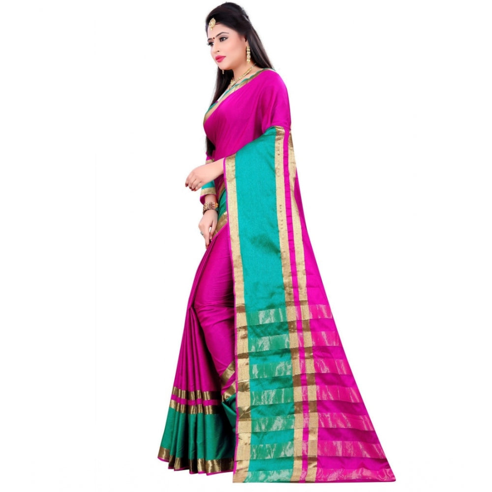 Tremendous Jacquard Woven Saree With Blouse Piece