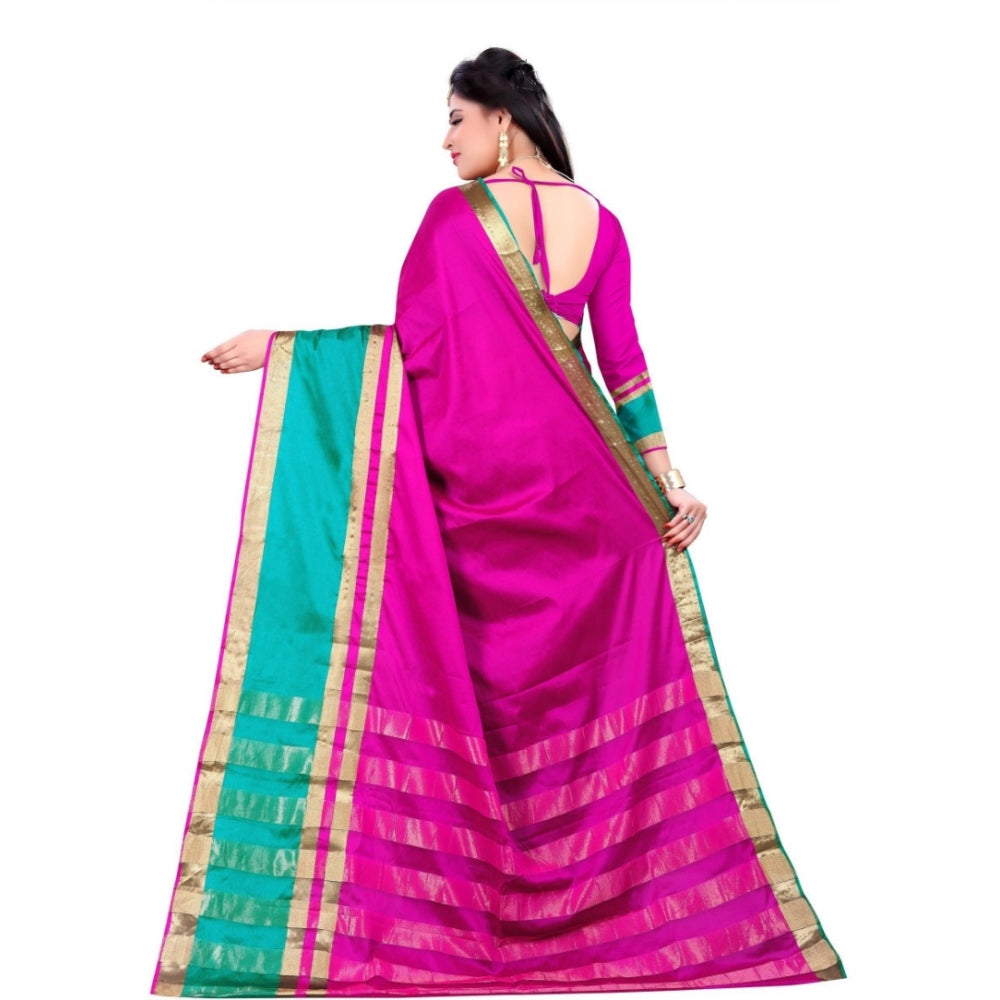 Tremendous Jacquard Woven Saree With Blouse Piece