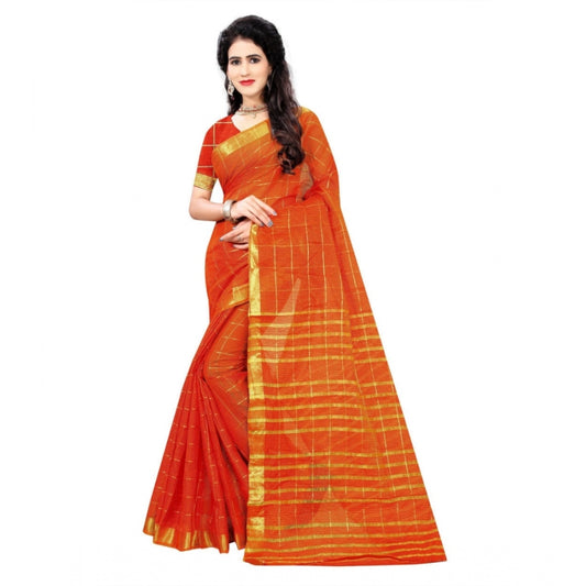 Tremendous Jacquard Woven Saree With Blouse Piece