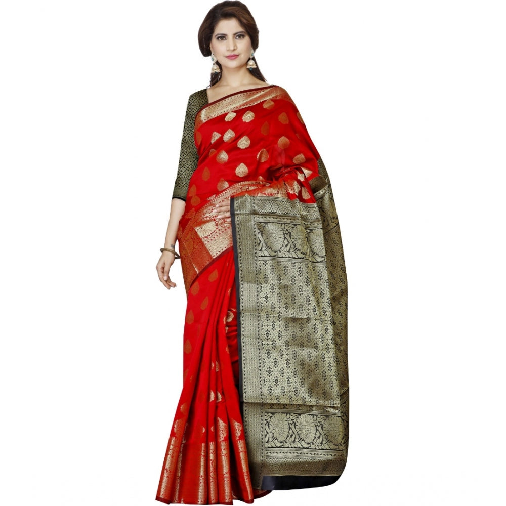 Tremendous Jacquard Woven Saree With Blouse Piece