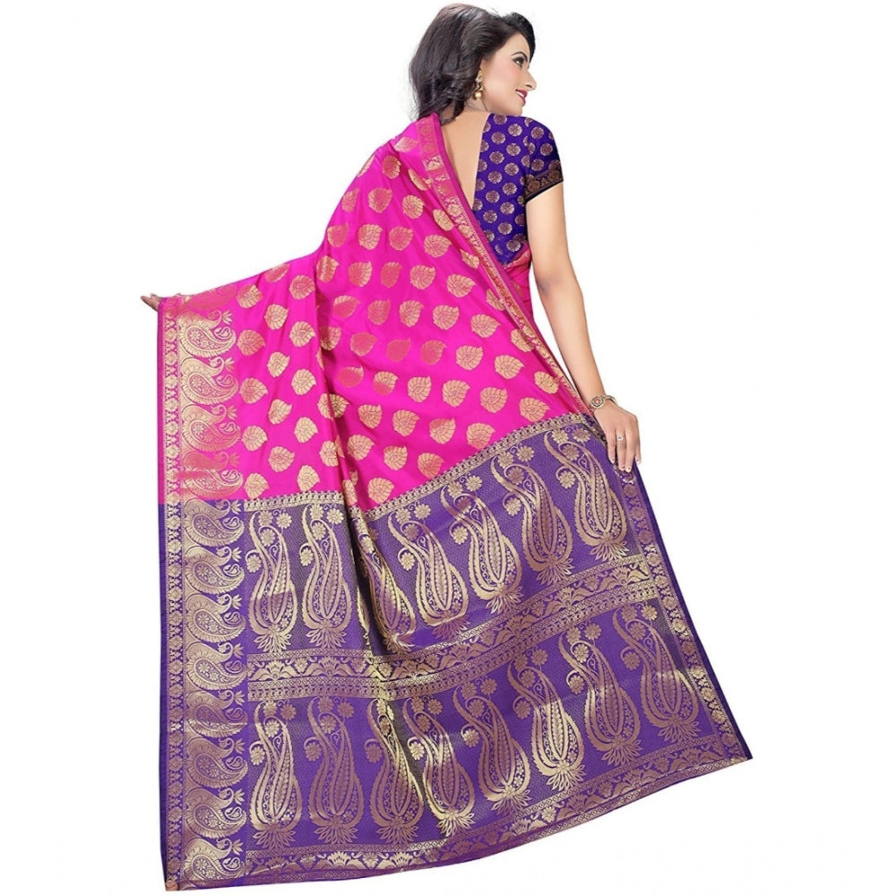 Tremendous Jacquard Woven Saree With Blouse Piece