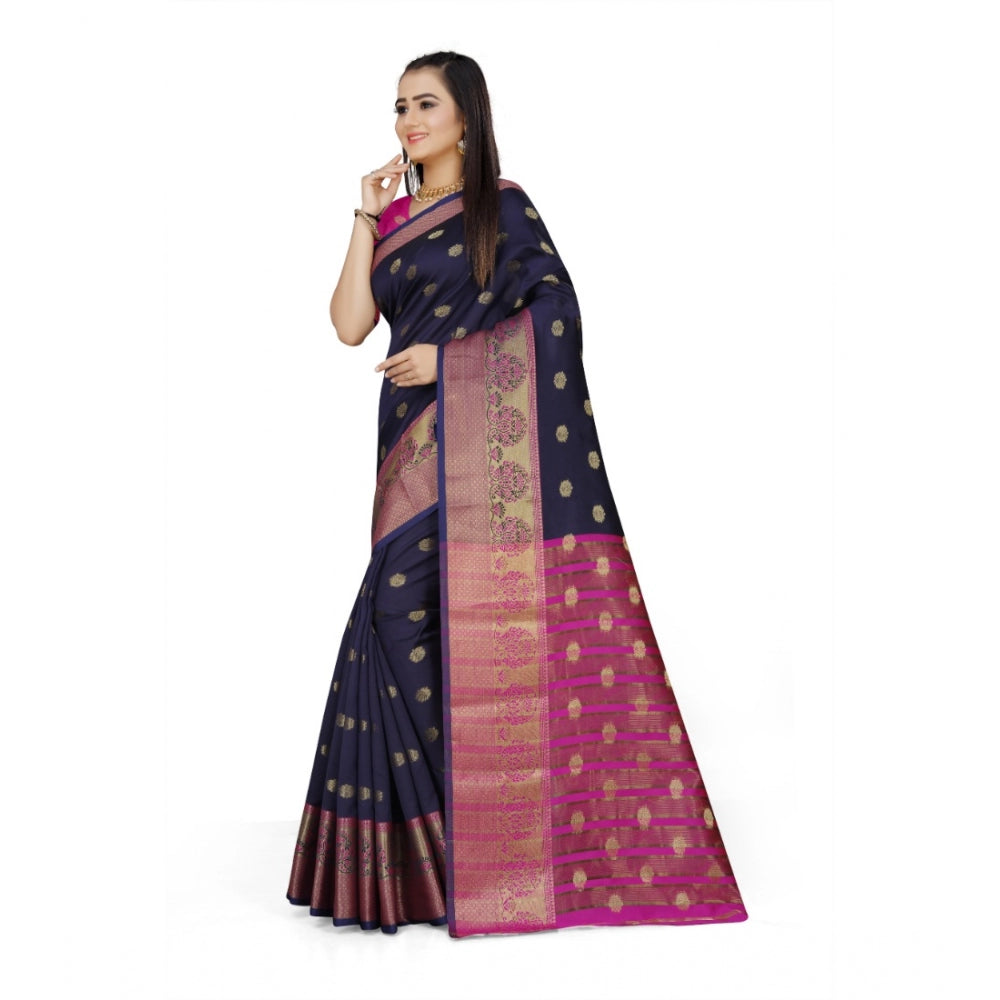 Superb Jacquard Woven Saree With Blouse Piece