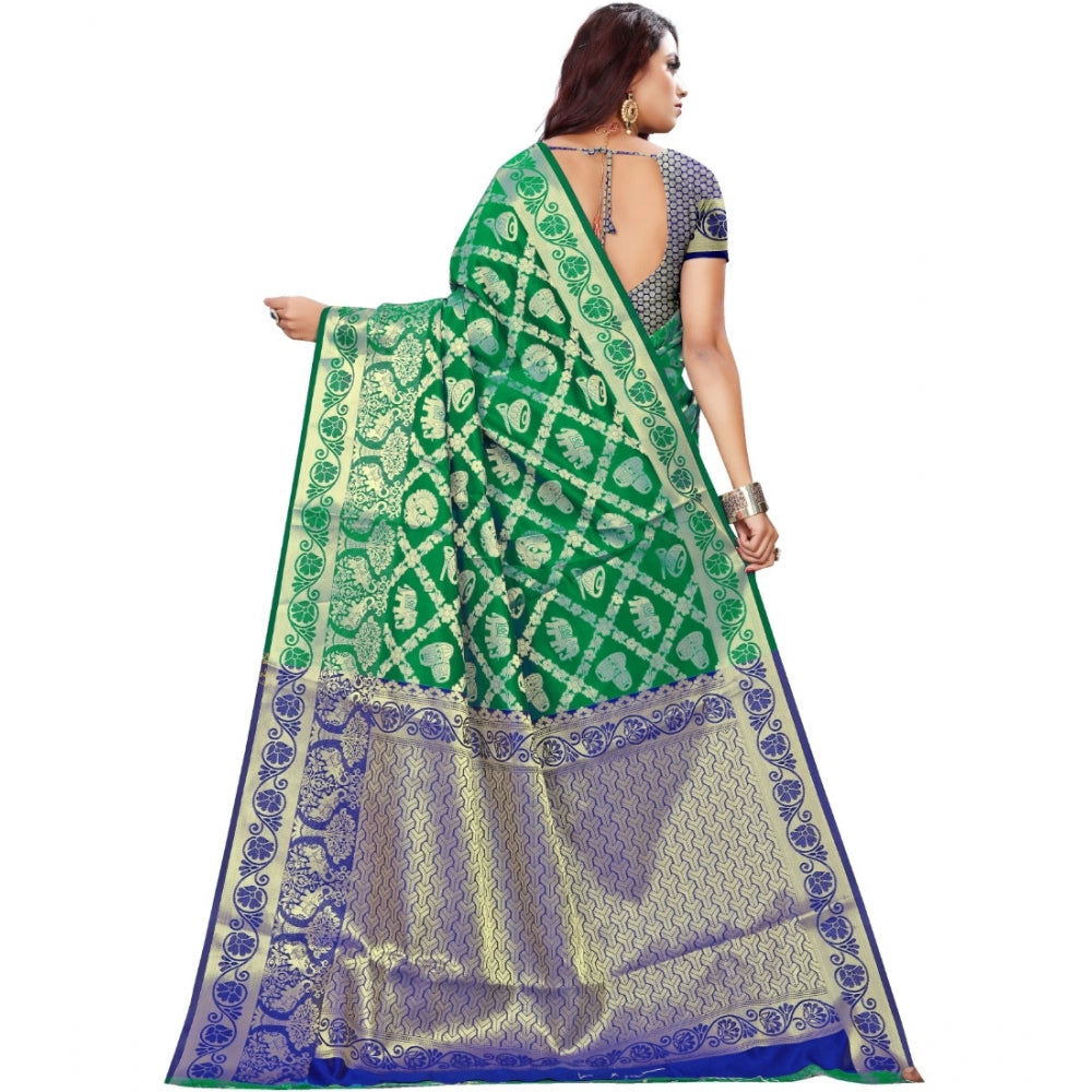 Glorious Jacquard Woven Saree With Blouse Piece