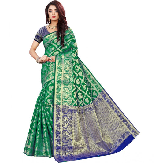 Glorious Jacquard Woven Saree With Blouse Piece