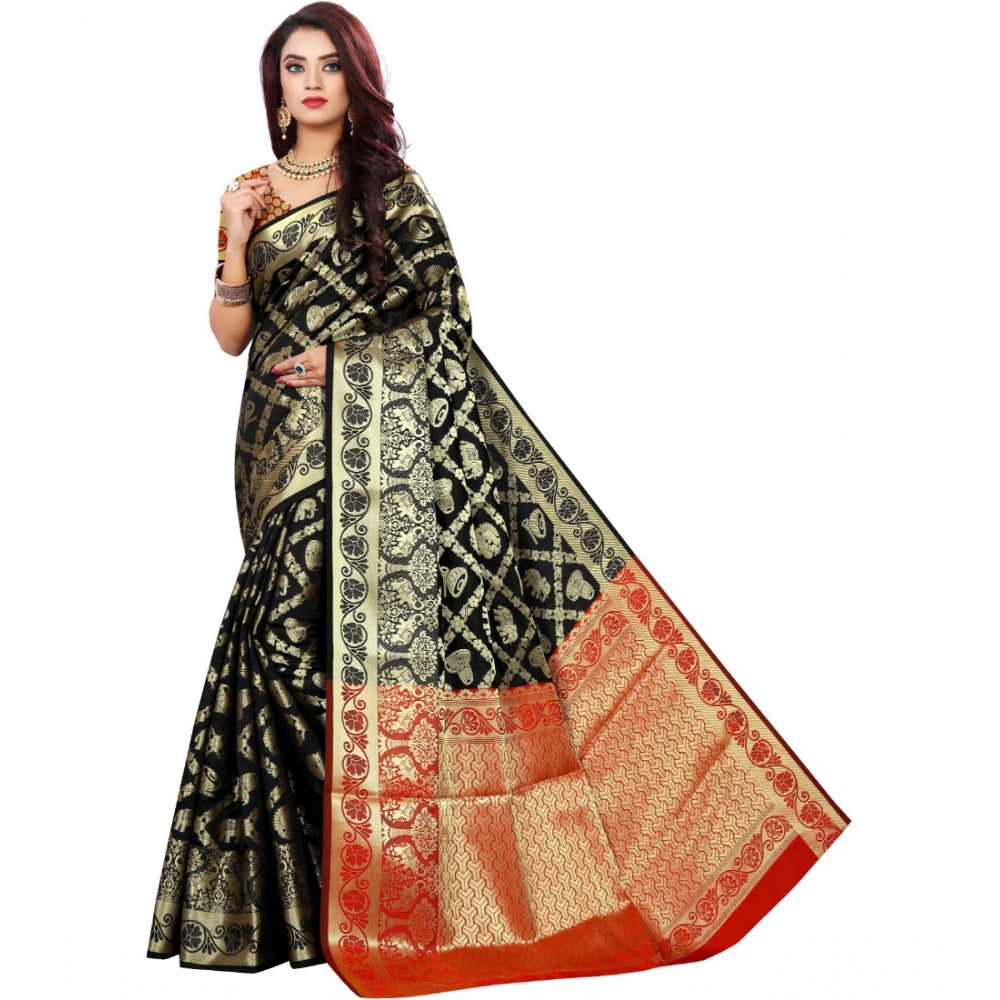 Superb Jacquard Woven Saree With Blouse Piece