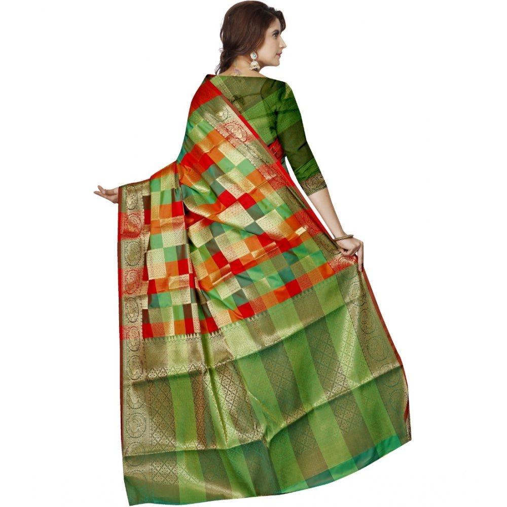 Glorious Jacquard Woven Saree With Blouse Piece