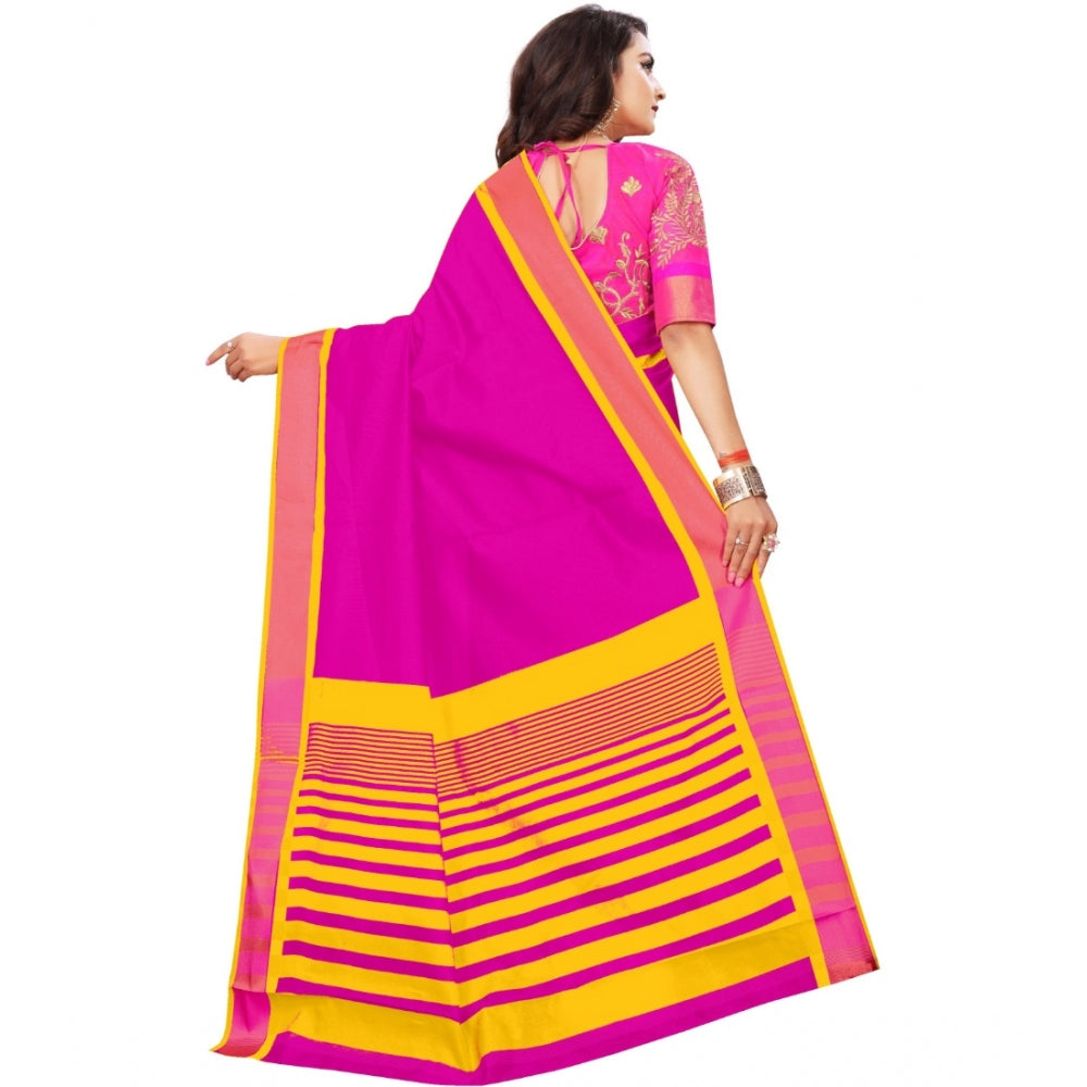 Tremendous Jacquard Woven Saree With Blouse Piece