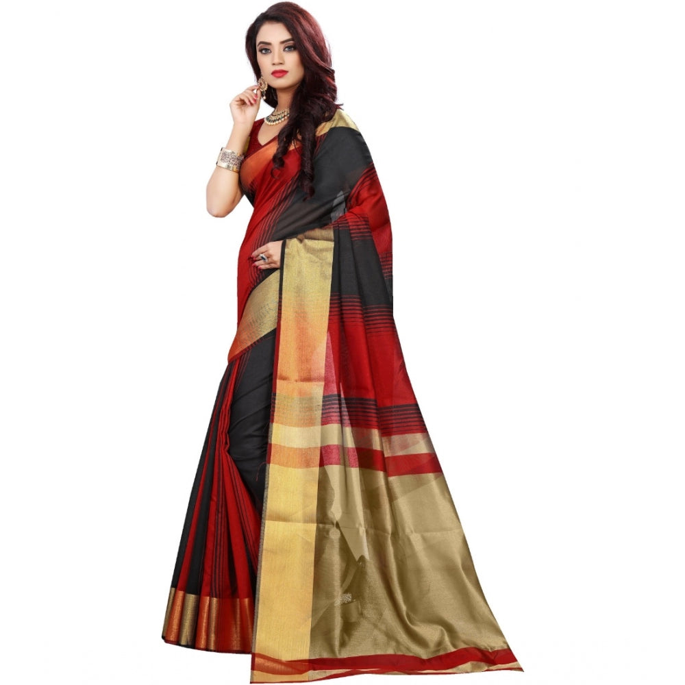 Tremendous Jacquard Woven Saree With Blouse Piece