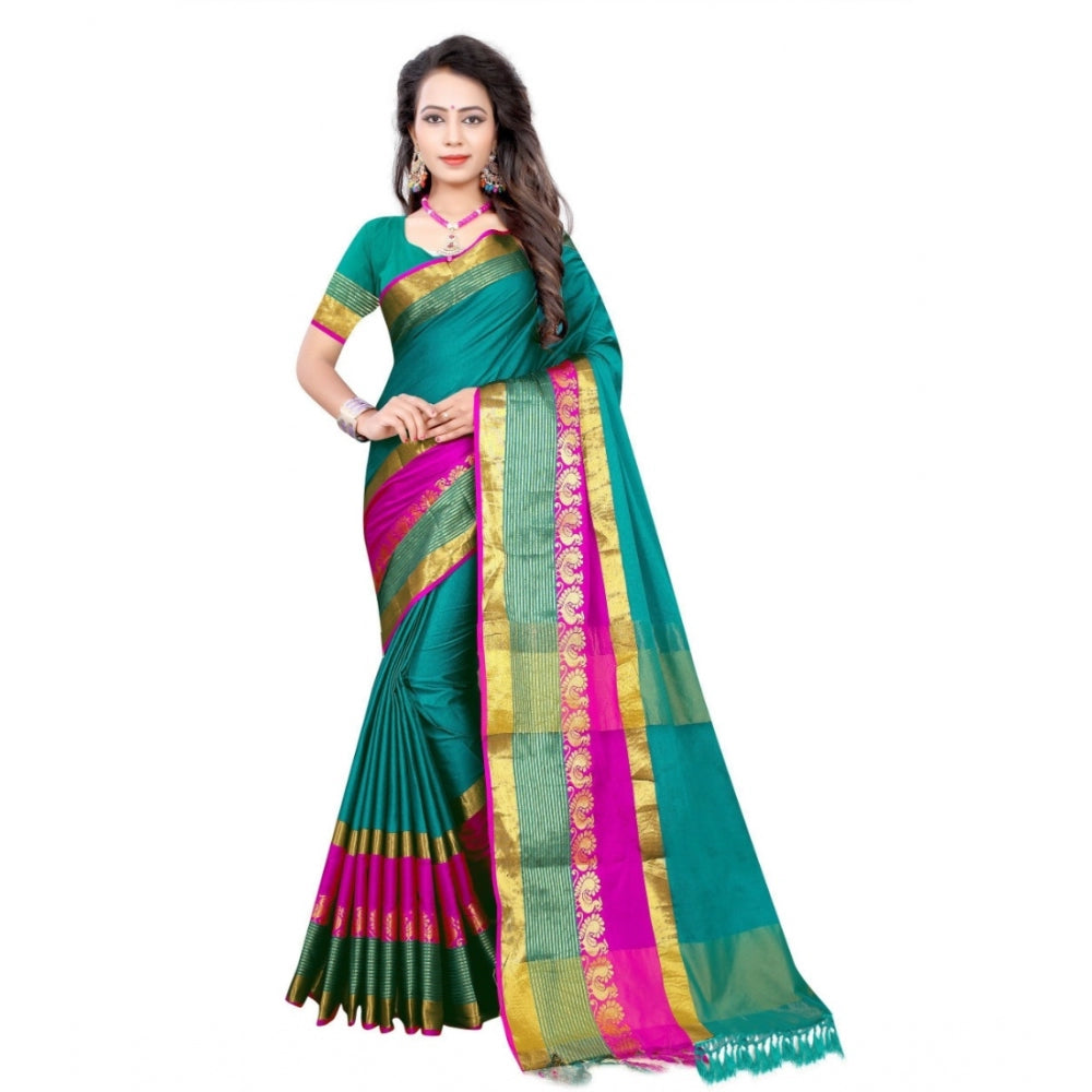 Glorious Jacquard Woven Saree With Blouse Piece