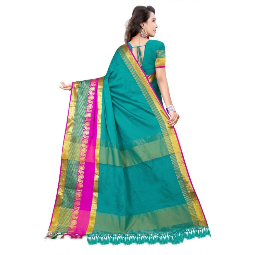 Glorious Jacquard Woven Saree With Blouse Piece