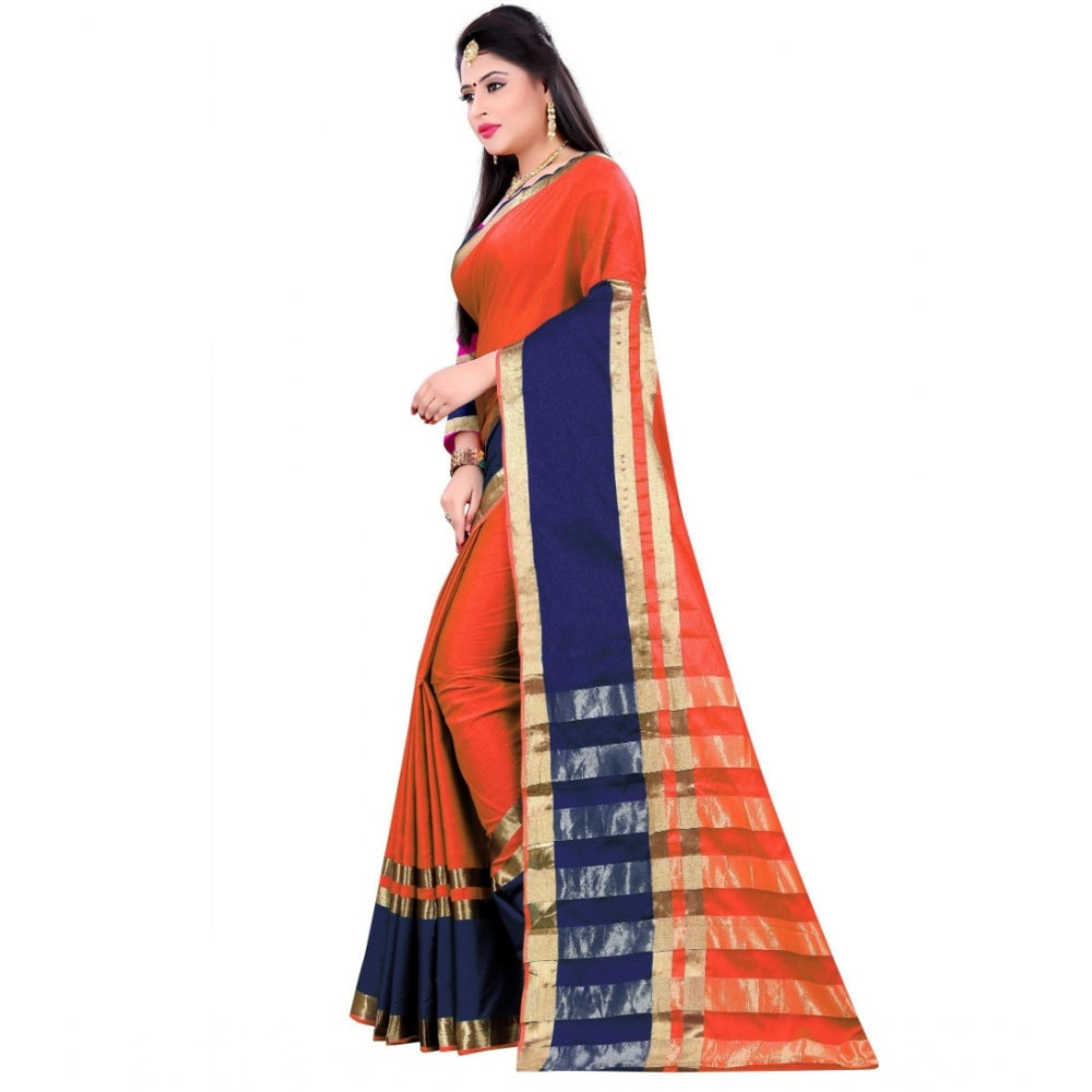 Tremendous Jacquard Woven Saree With Blouse Piece