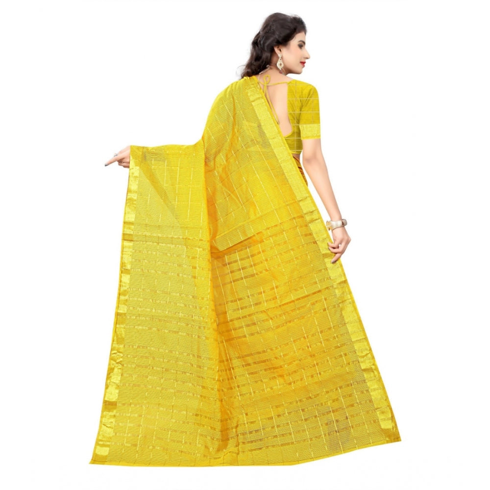 Tremendous Jacquard Woven Saree With Blouse Piece