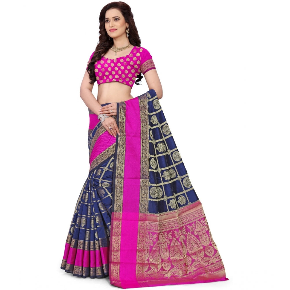 Superb Jacquard Woven Saree With Blouse Piece