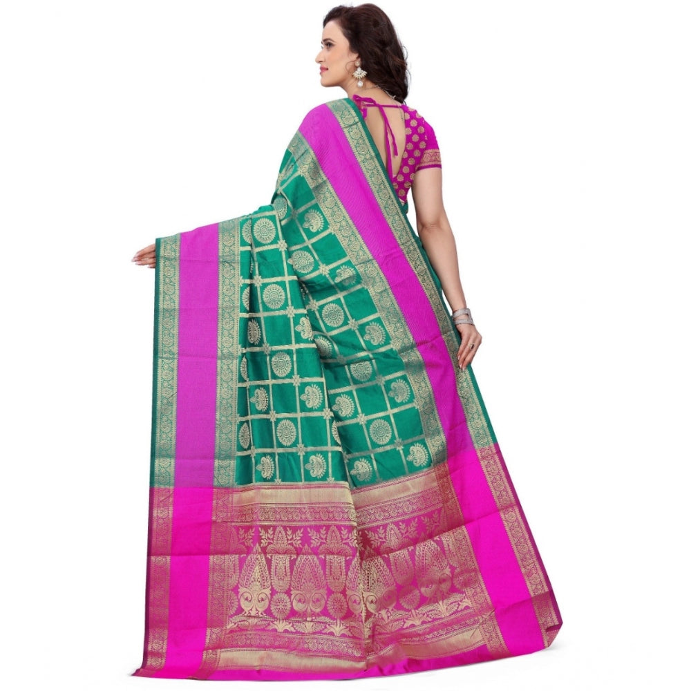 Glorious Jacquard Woven Saree With Blouse Piece