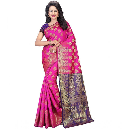 Tremendous Jacquard Woven Saree With Blouse Piece