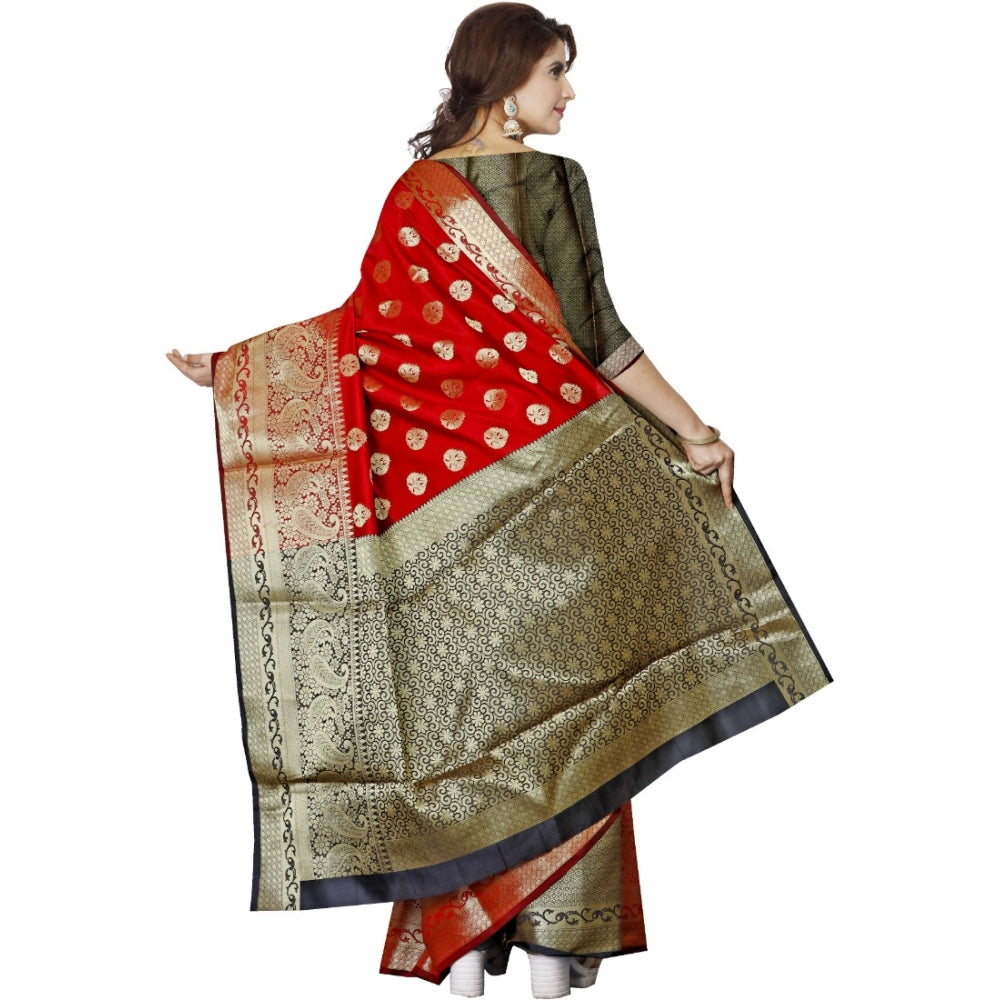 Tremendous Jacquard Woven Saree With Blouse Piece