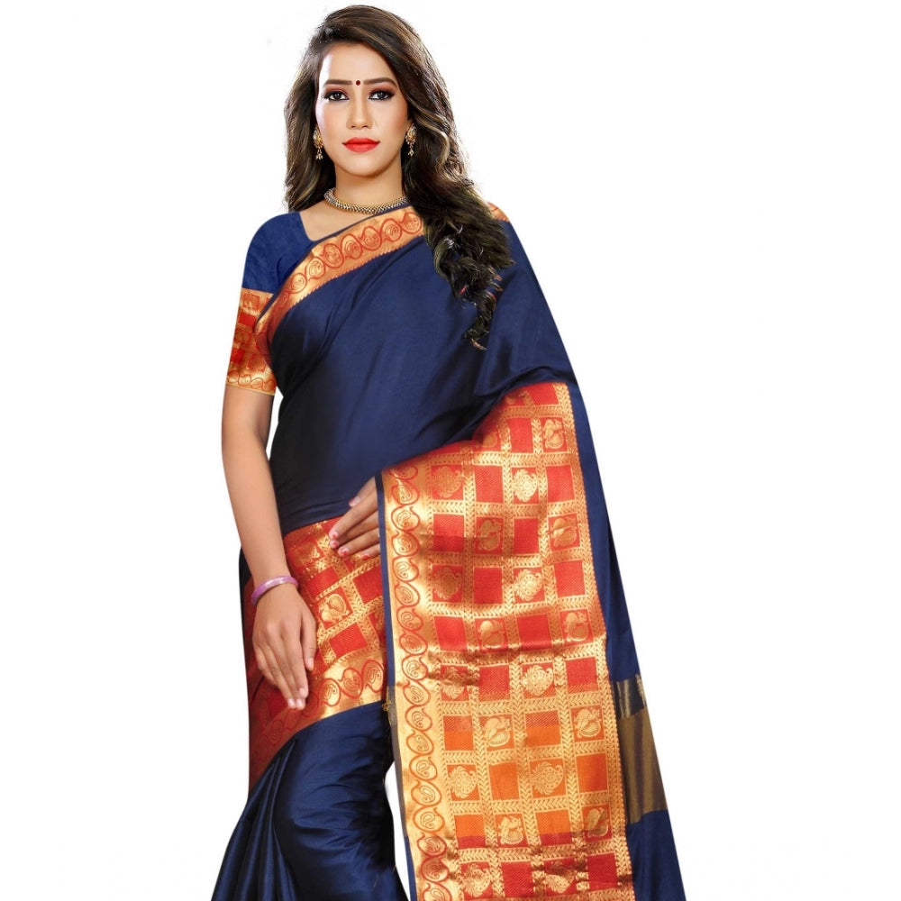 Superb Jacquard Woven Saree With Blouse Piece