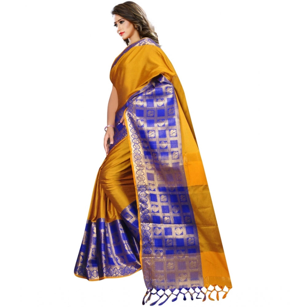 Glorious Jacquard Woven Saree With Blouse Piece