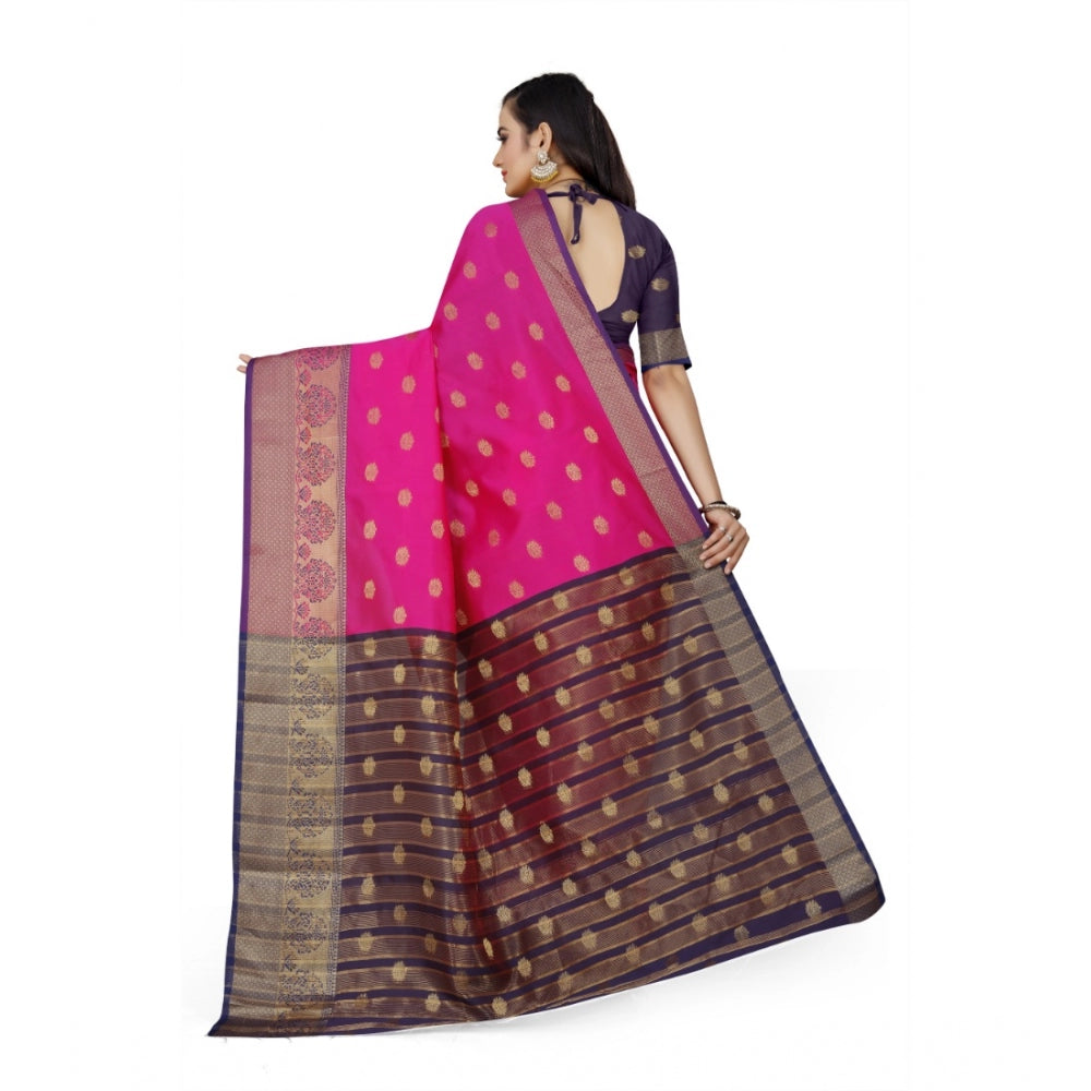 Tremendous Jacquard Woven Saree With Blouse Piece