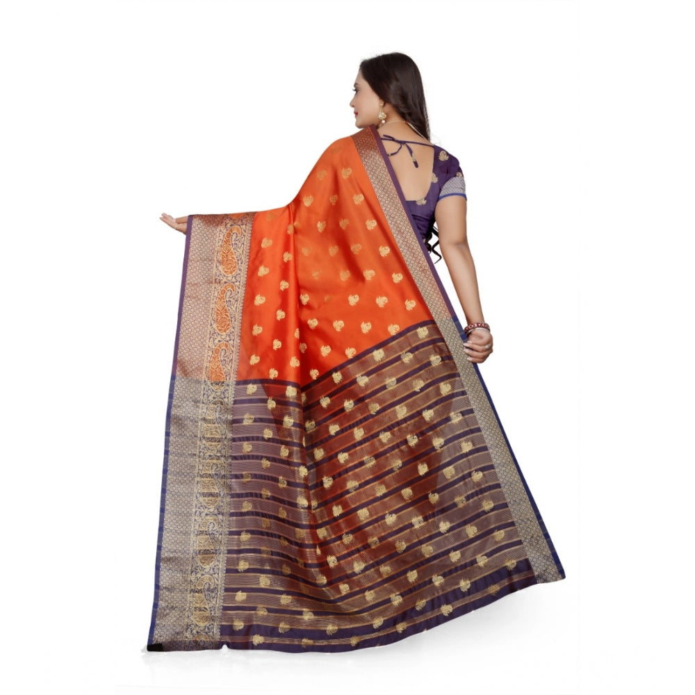 Tremendous Jacquard Woven Saree With Blouse Piece