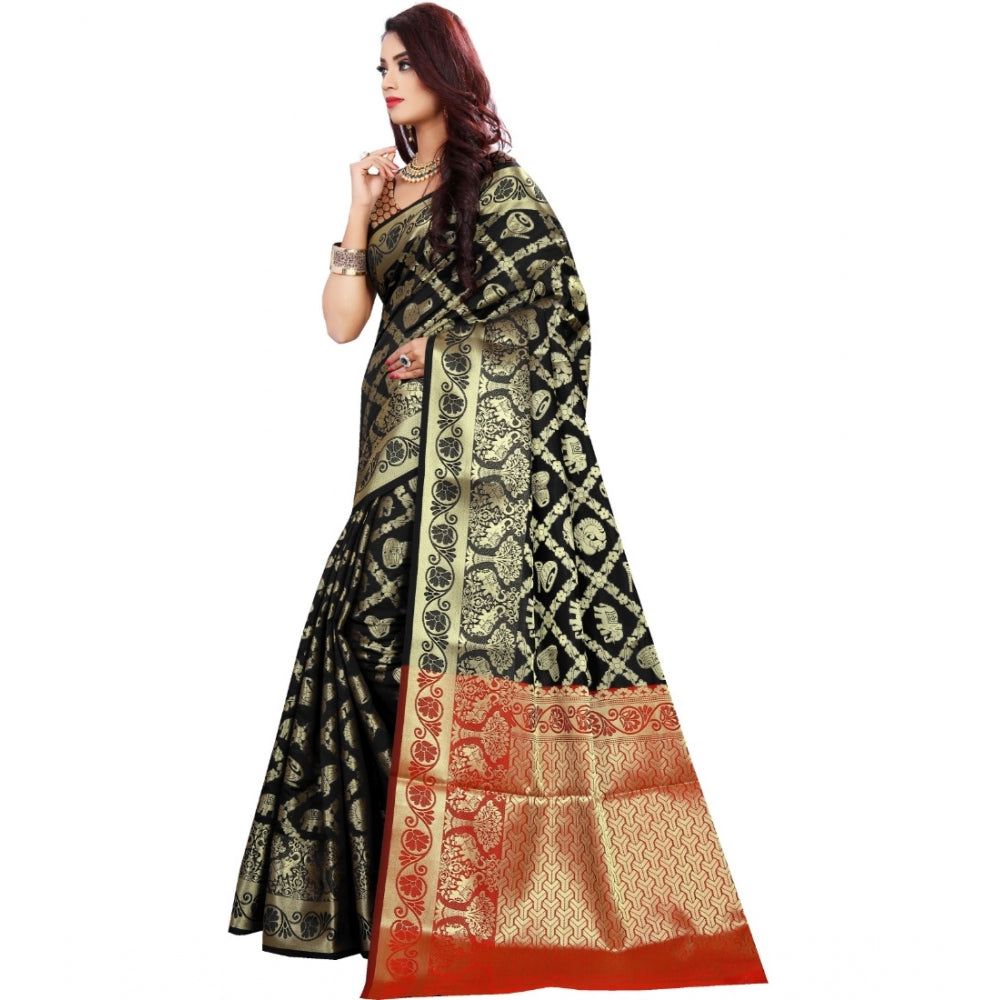 Superb Jacquard Woven Saree With Blouse Piece