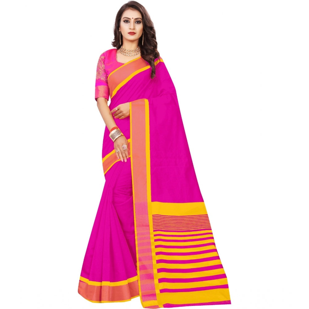 Tremendous Jacquard Woven Saree With Blouse Piece