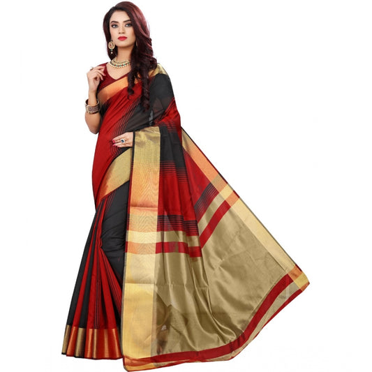 Tremendous Jacquard Woven Saree With Blouse Piece