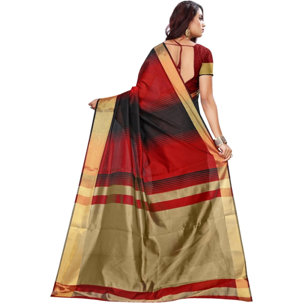 Tremendous Jacquard Woven Saree With Blouse Piece