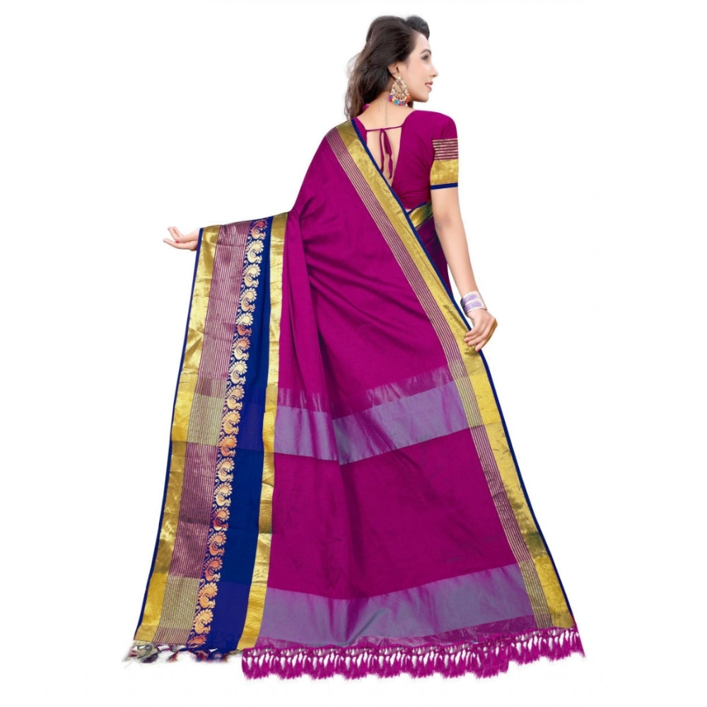 Tremendous Jacquard Woven Saree With Blouse Piece