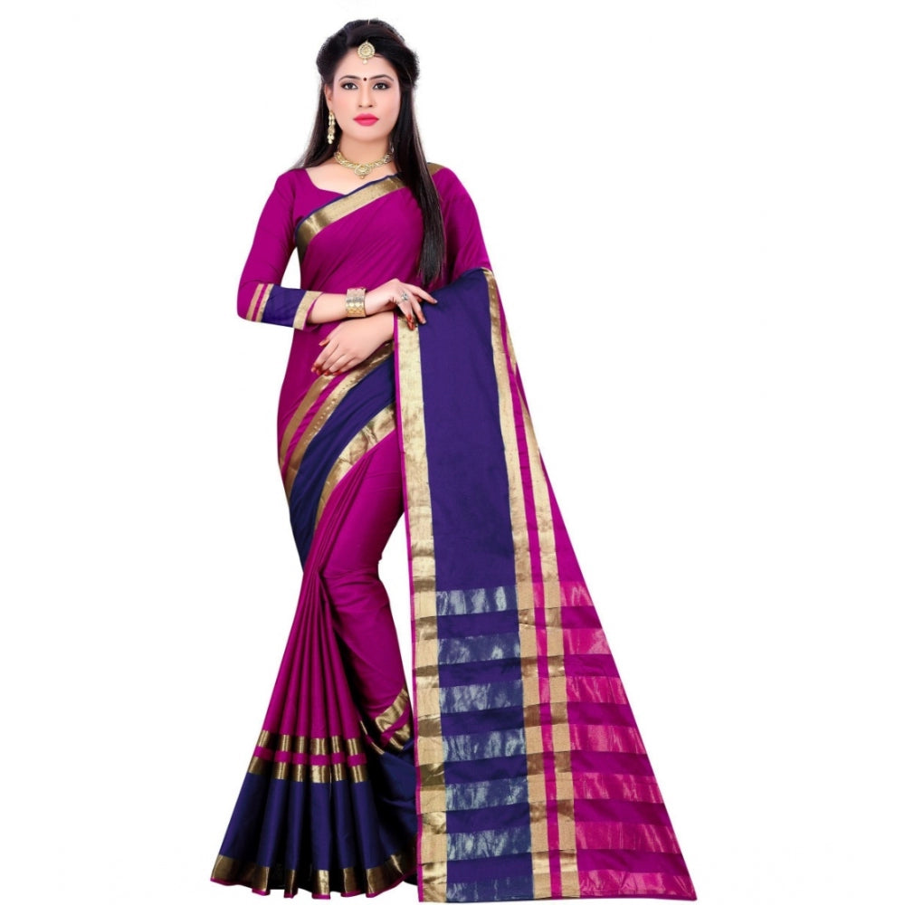 Tremendous Jacquard Woven Saree With Blouse Piece