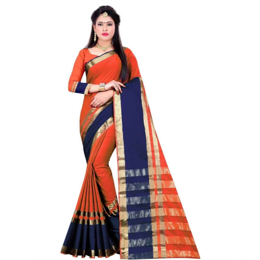 Tremendous Jacquard Woven Saree With Blouse Piece