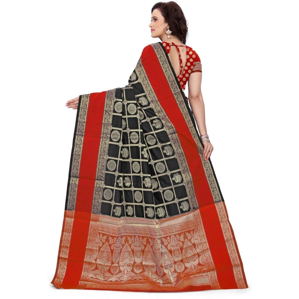 Tremendous Jacquard Woven Saree With Blouse Piece