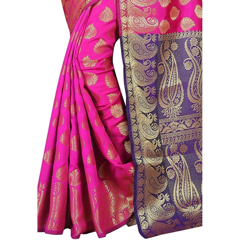 Tremendous Jacquard Woven Saree With Blouse Piece