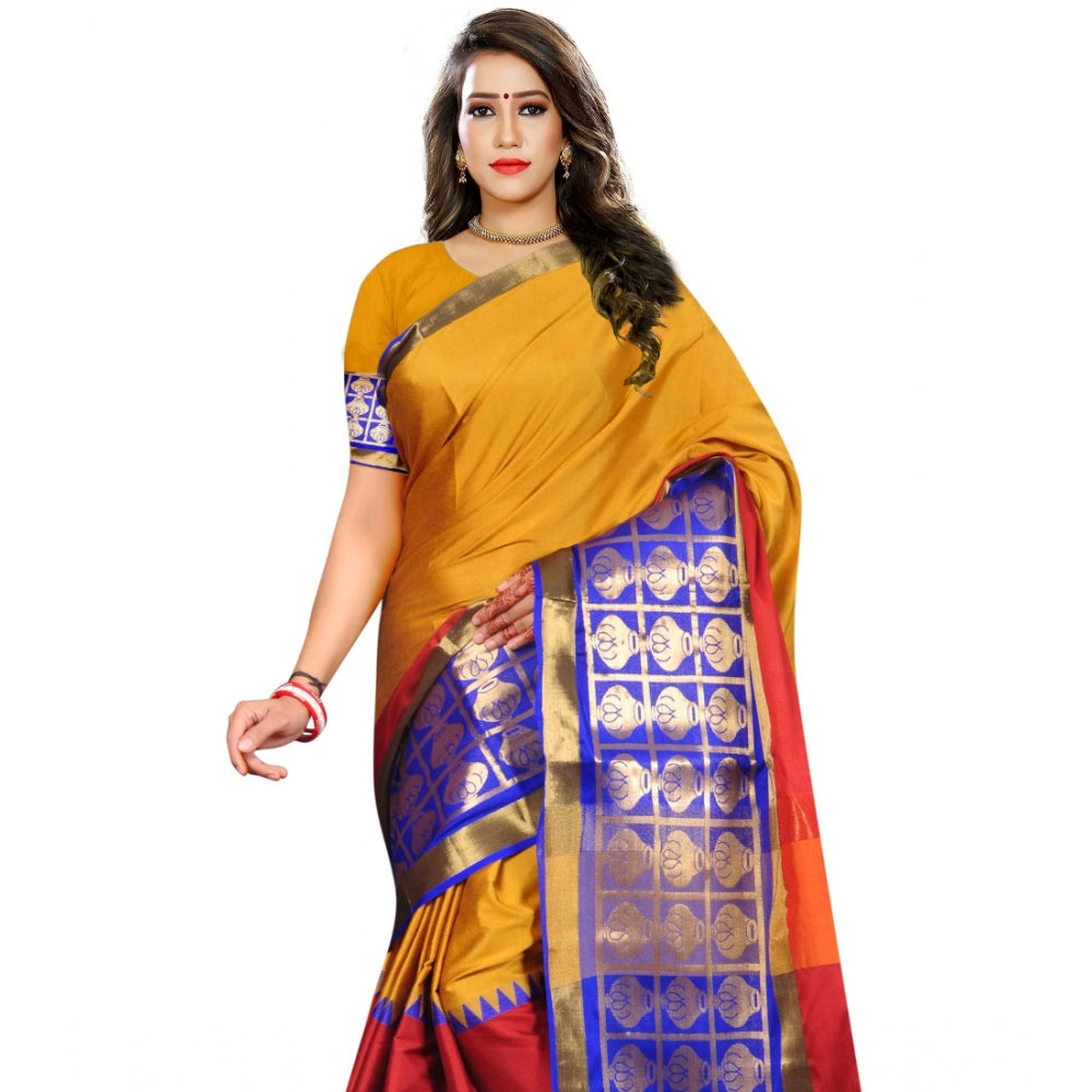 Glorious Jacquard Woven Saree With Blouse Piece