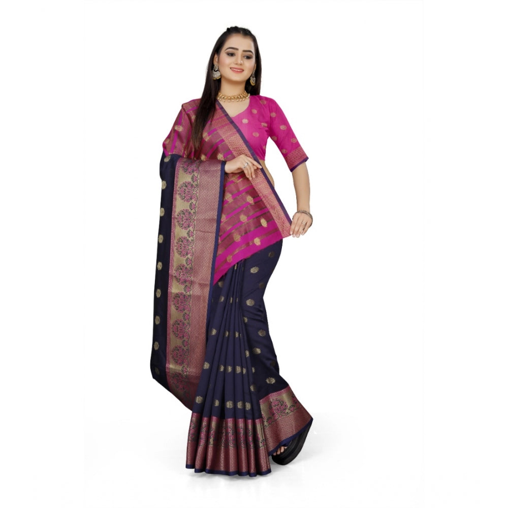 Superb Jacquard Woven Saree With Blouse Piece