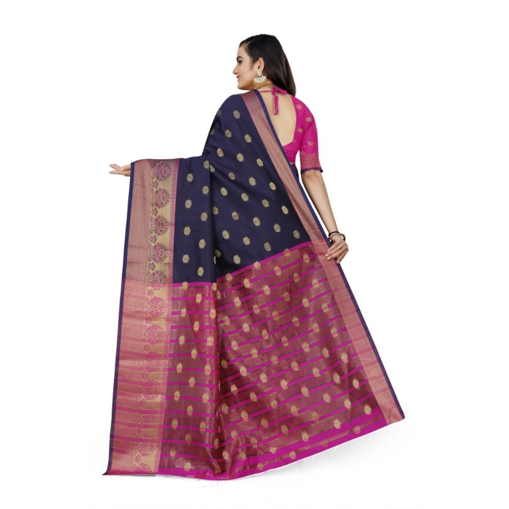 Superb Jacquard Woven Saree With Blouse Piece